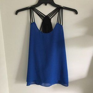 Blue and Black Strappy Tank
